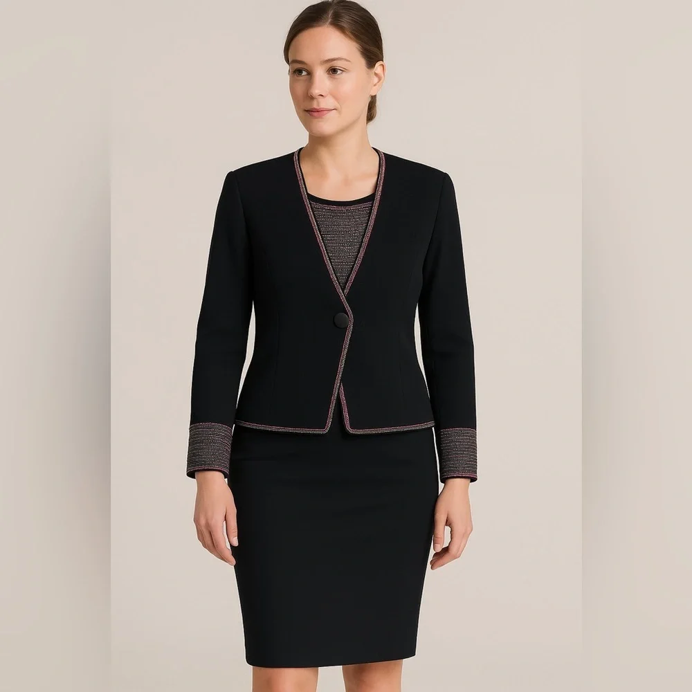 NEW • St. John’s by Marie Gray • Women’s Vintage Beaded Knit Skirt and Blazer 2